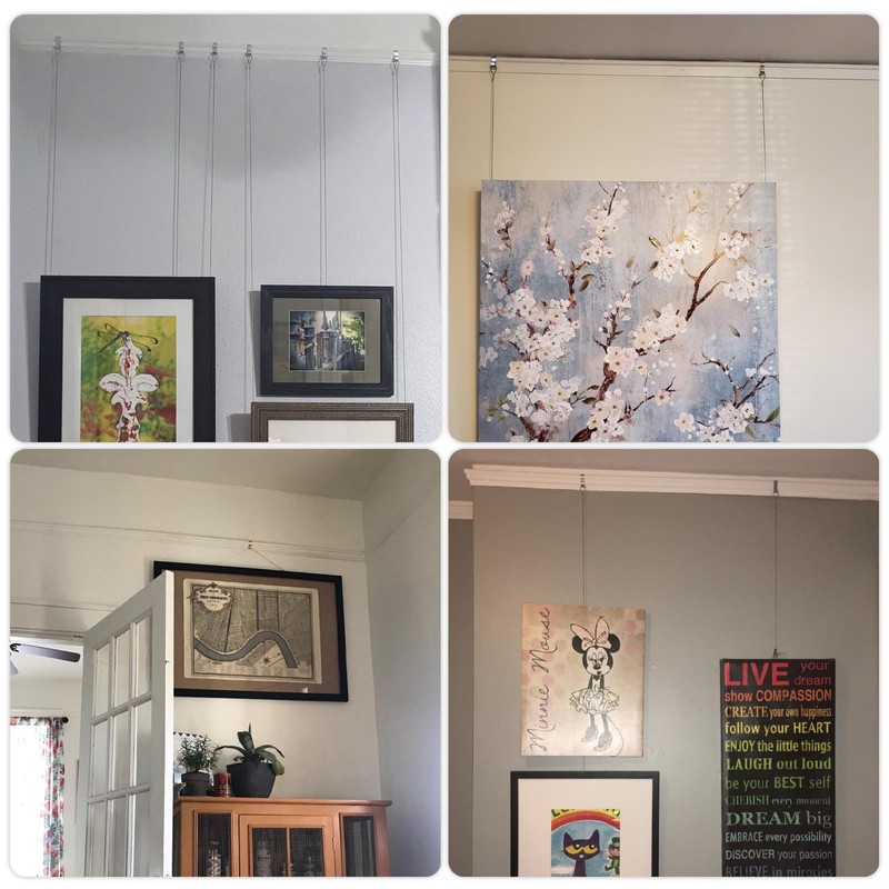 25 Pack Molding Hooks,Steel Picture Rail Hangers Hooks,Wide Picture Rail