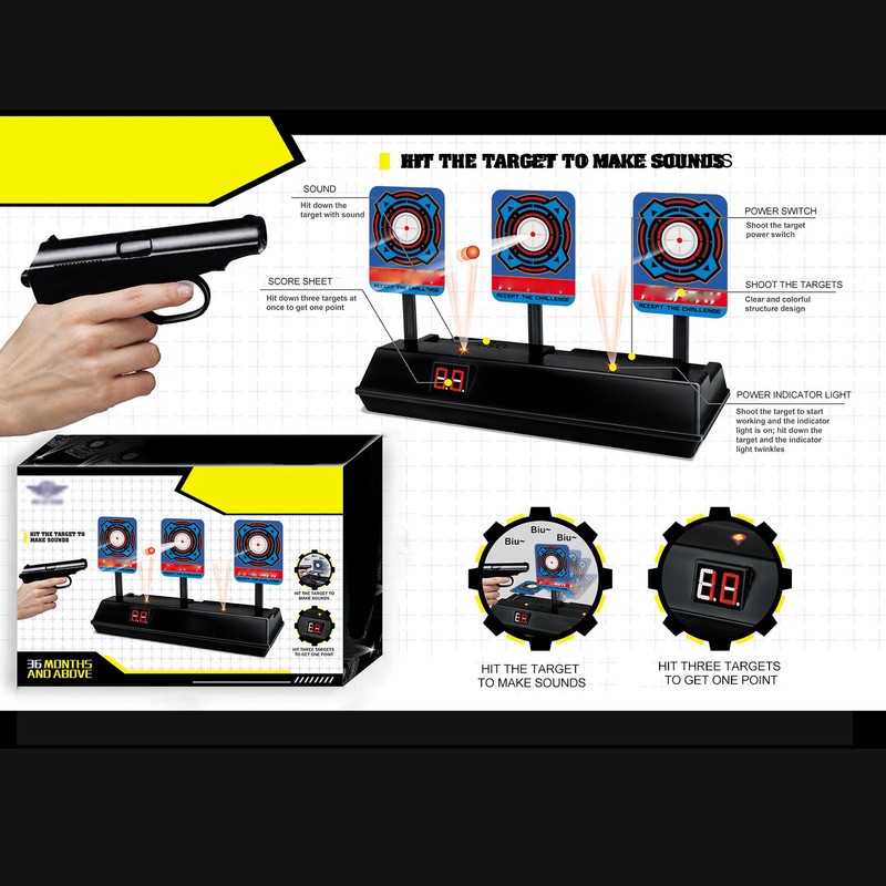 Auto Reset Digital Target Interactive Multi Purpose Sound Effect Electronic