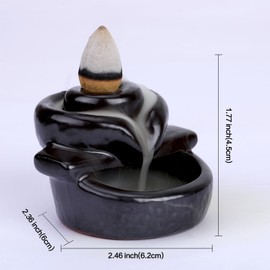 WEWAYSMILE Mini Backflow Incense Holder Waterfall Incense Burner, Incense Cone Holder, Aromatherapy Ornament Home Decor for Meditation Yoga Office