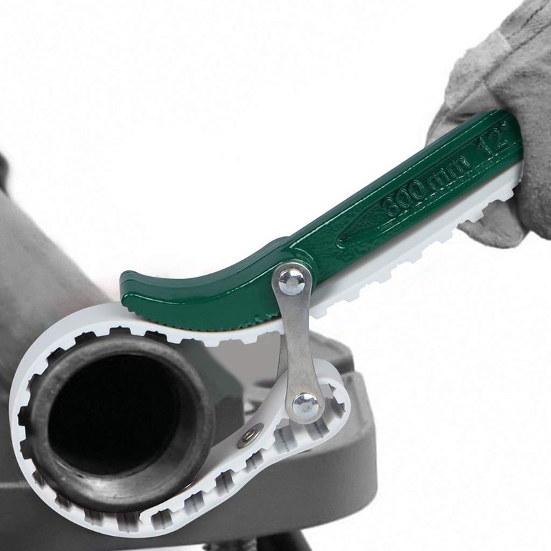 Skelang Adjustable Strap Wrench, 12" Multi-Purpose Steel Wire Belt Wrench