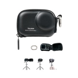 TELESIN Case for DJI Osmo Action 6 / Action 5 Pro / 4 / 3 Mini Camera Bag Dustproof Waterproof Shockproof Soft Interior Carrying Case Dustproof Waterproof Shockproof Compatible with DJI Osmo Action 6