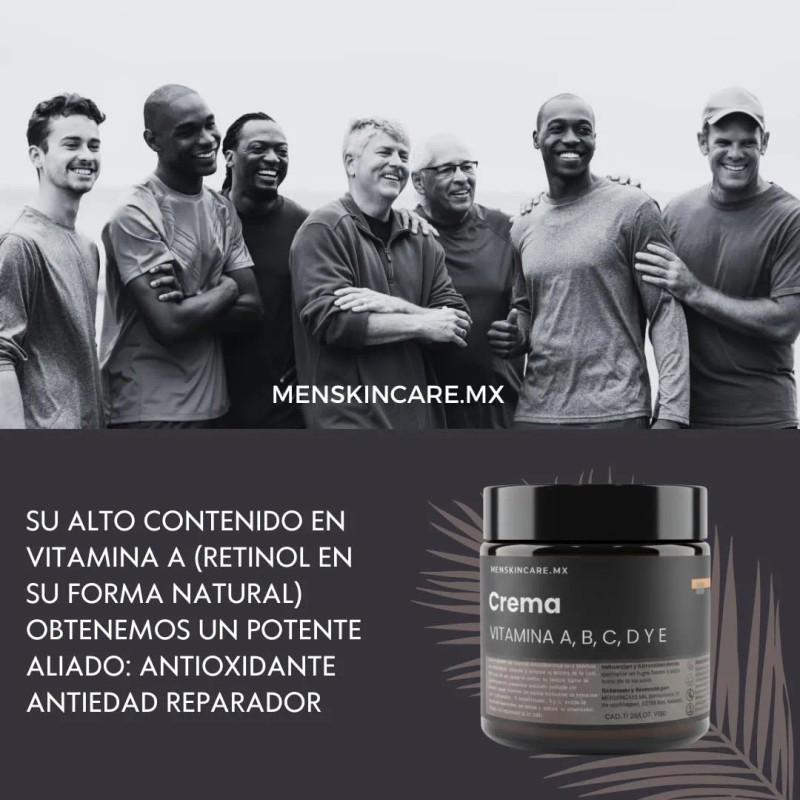 Crema Facial Multivitamínica Masculina Menskincare.mx 100g Almendras