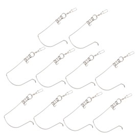 Mipcase 10pcs Stainless Steel Fish Lock Device Professional Fishing Clip for Secure Fish Handling Medium Diameter for Fishing Enthusiasts