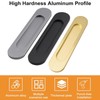 MOROBOR Self-Stick Oval Sliding Door Pulls, 2pcs Brushed Gold Aluminum