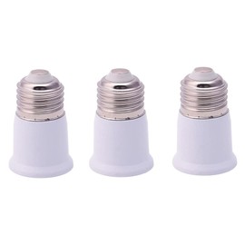 E26 Socket Extender - Standard Medium Base, 2.56 inch Extension Socket Adapter,Light Bulb Socket Extension, Lamp Holder Adapter (3 Pack)
