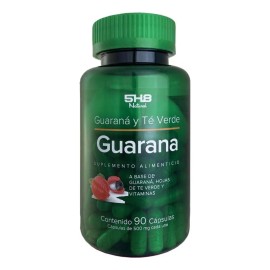 5h8 Suplemento De Guaraná 90 Cápsulas 450mg Té Verde Cafeína Sabor Sin sabor