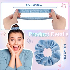12 Packs Scrunchies for Girls, Soft Velvet Scrunchies Ponytail Holder for Hair Styling, Elastic Hair Bands for Women Girls