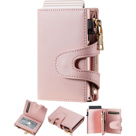 furid Small Card Wallet Women: Rfid Leather Smart Pop Up Wallets