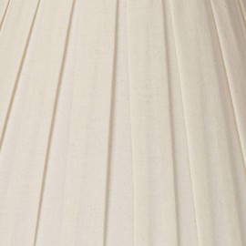 Creme Linen Medium Box Pleat Lamp Shade 7" Top x 14" Bottom x 11" High (Spider) Replacement with Harp and Finial - Springcrest