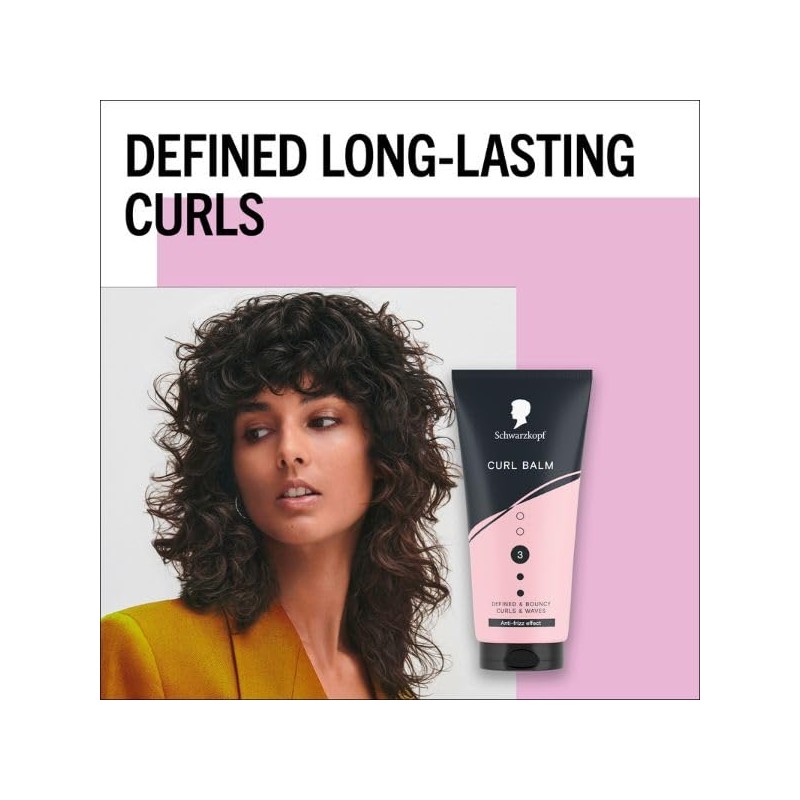 Schwarzkopf Curl Balm 150ml, Hair Styling for Curly Hair, Defined