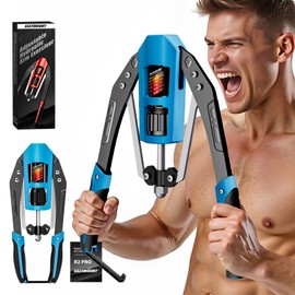 EAST MOUNT Twister Arm Exerciser - Adjustable 22-440lbs Hydraulic Power, Home Chest Expander, Shoulder Muscle Training Fitness Equipment, Arm Enhanced Exercise Strengthener (Blue)