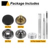 HARFINGTON 24Set Leather Snaps Fasteners Kit 10mm Dia Brass Press-Stud