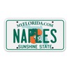 Squiddy Naples Florida State License Plate Style - Vinyl Sticker Decal for Phone, Laptop, Water Bottle (3.5" wide)