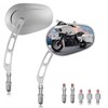 Motorcycle Mirrors,Chrome CNC Handlebar Mirrors for for 1982-2024 Harley Road