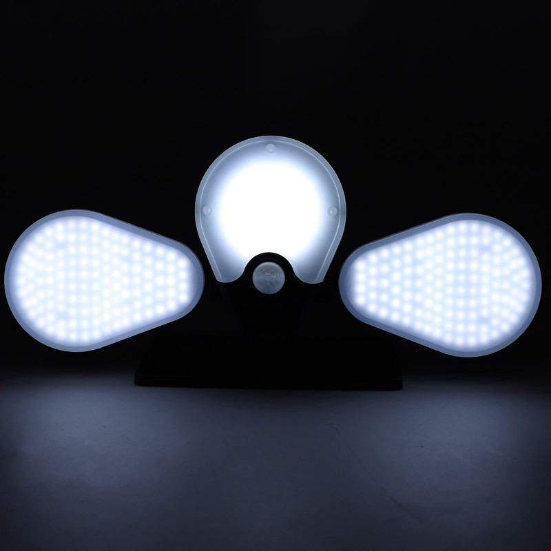 Solar Garden Lights Professional Waterproof 3 Heads Rotation High Power