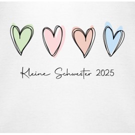 Shirtracer - Baby Bodysuit Boy Girl - Little Sister 2025 Little Sister, 2 White, 0-3 months