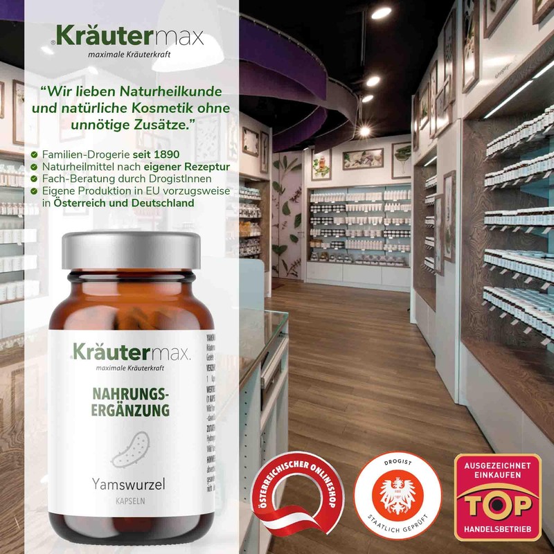Kräutermax Yam Root Extract Capsules 1 x 90 Pieces