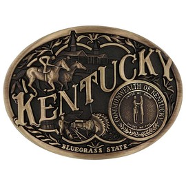 Montana Silversmiths Attitude State Heritage Oval Antiqued Patina Western Belt Buckle