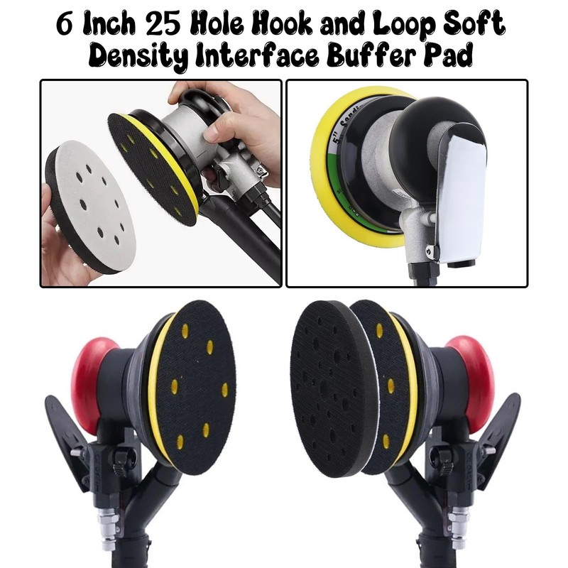 Wanmu 6Pcs Foam Interface Pads, 6 Inch 25 Holes Hook