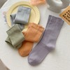 [Plus Nao] プラスナオ クルーソックス レディース 靴下 ソックス シンプル 無地 カラバリ豊富