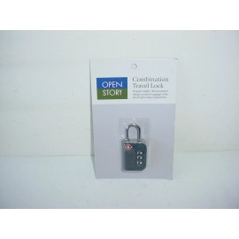 Open Story Combination Travel Luggage Lock Gray