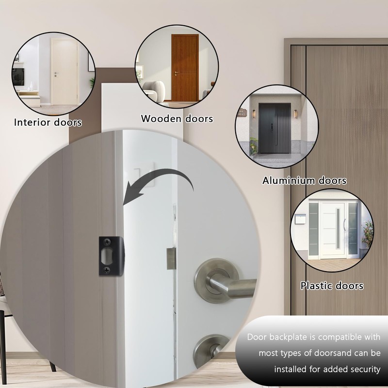 10PCS Latch Strike Plate, Door Strike Plate, Strike Plates for