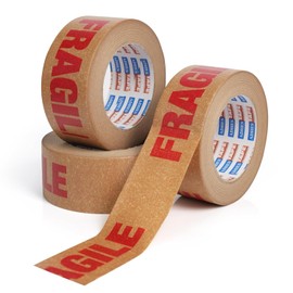 ADHES Eco Biodegradable Craft Tape Fragile Tape Paper Tape 50mm x 50m 3 Rolls