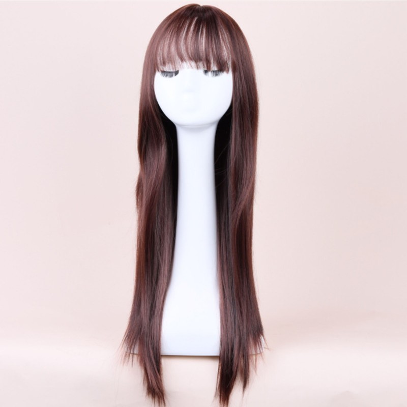 Long Straight Synthetic Hair High Density Silky Heat Resistant Fiber