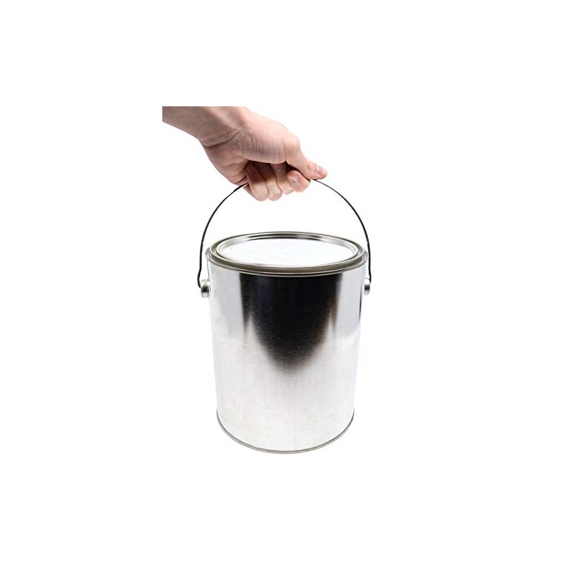 hBARSCI 1 Gallon Metal Paint Can with Ears, Bail, and