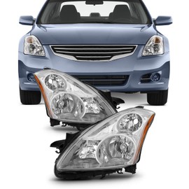 AKKON - For 10-12 Altima 4 Doors Sedan Halogen Type Headlights Front Lamps Direct Replacement Left + Right Pair
