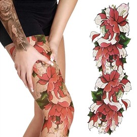 Yesallwas Tattoo Stickers, Large Features, Set of 6, Japanese Pattern, Tattoo Stickers, Realistic Large, Waterproof, Long Lasting, Japanese Carved, Tattoo Seal, Body Seal, For Kids, Men, Women, Easy