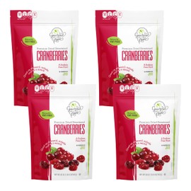 Dried Cranberries 20 oz - Pack of 4 | 5 Pound | Premium Sweetened Dried Fruit | Individual Snack Packs | Healthy Antioxidant, Gluten-Free, Kosher, Vegan Friendly | Use as Salad Topper, Baking, Cooking | Gourmet Grove
