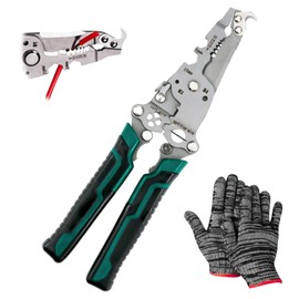 UptVin Multifunctional Wire Stripper Crimper Cable Cutter Pliers, 18 in 1 Foldable Wire Stripper, Cable Stripper Tool, Wire Stripper Pliers for Cutting Slitting Shearing