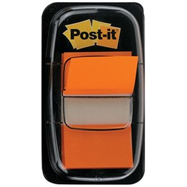 Post-it 680-4 Index Flags - Orange - 12 Dispensers Each with 50 Flags - 25mm