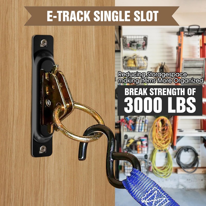 Hanwosi E Track Hooks 6 PCS and E-Track Tie Down