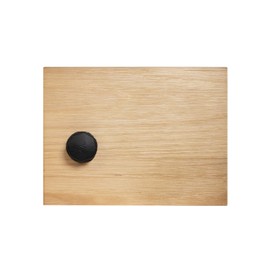 QUVIO Industrial Toilet Roll Holder with Shelf/Toilet Roll Holder Made of Steel and Wood - Black