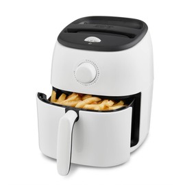 DASH Tasti-Crisp™ Electric Air Fryer Oven, 2.6 Qt., White – Compact Air Fryer for Healthier Food in Minutes, Ideal for Small Spaces - Auto Shut Off, Analog, 1000-Watt