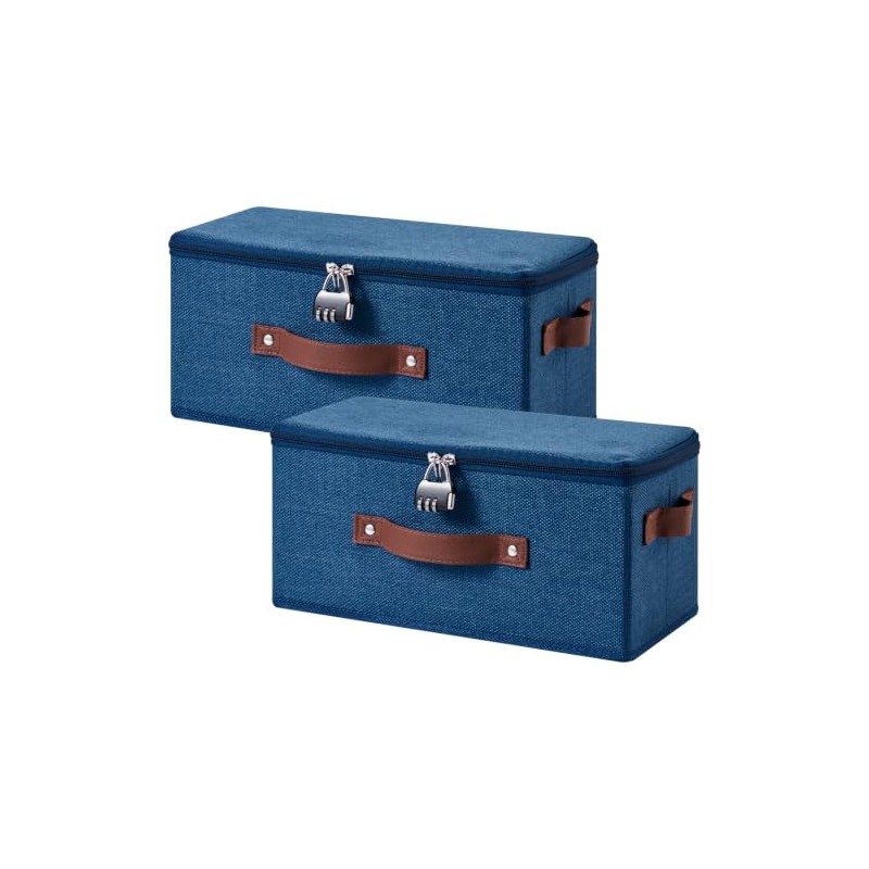 Caja de almacenamiento con cerradura de combinación de 2