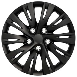 Brighter Design Set of 4 Front and Rear Gloss Black 10 Split Spoke 15" Wheel Covers
