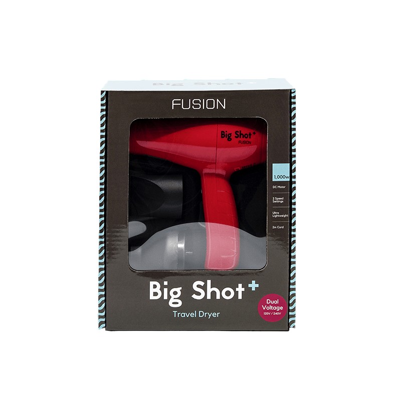 Fusion Big Shot + Travel Dryer Hot Pink Dual Voltage