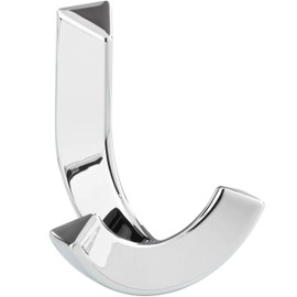 Gedotec Wall Coat Hook Vintage Coat Hook Polished Chrome - SHAFT | Height: 80 mm | Double Towel Hook Made of Metal | Wall Hook Invisible Screwed | 1 Piece - Double Hook with Screws