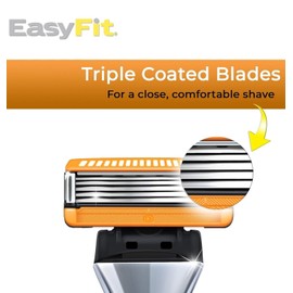 Personna EasyFit 5-Blade Fusion Refill Cartridges – 12 Count Compatible with all Fusion 5