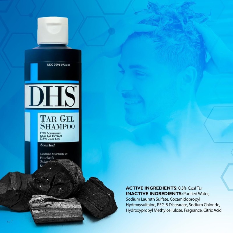 DHS TAR SHAMPOO Anti Dandruff, Psoriasis, Coal Tar GEL 8