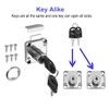 Litensh Cam Lock with Key Alike, Security Cabinet Lock Cupboard