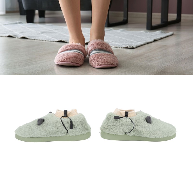 1 Pair Electric Foot Warmer USB Heating Shoes 3 Gears