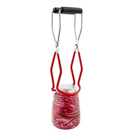 Restaurantware Met Lux 8.8 x 3.2 Inch Canning Jar Lifter 1 Durable Mason Jar Grabber - Withstands High Heat Vinyl-Coated Clamps Stainless Steel Jar Holder For Canning With Soft-Touch Grip Handle