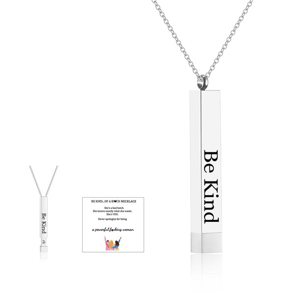 RWQIAN Be Kind Of A B Necklace for Women Girls,Inspirational