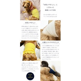 Panfree Pancia Souffle Silk Belly Wrap for Pets, Silk Belly Wrap, For Small Dogs, Cold Protection, 65% Silk, For Dogs, Cats, Dog Clothes, Size M, Yellow x Yellow