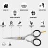FABINOC® 5" Beard and Moustache Scissors with Comb & Pouch