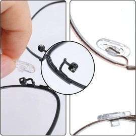 Parallelower 20 Paar Nasenpads Brille,Brillen Nasenpads,Nasenpads zum Einstecken(Mit Aufbewahrungsbox) Weiche Silikon Transparent für Brillen Sonnenbrillen Stopper